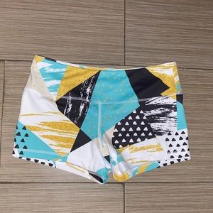 Feed me fight me patterned shorts